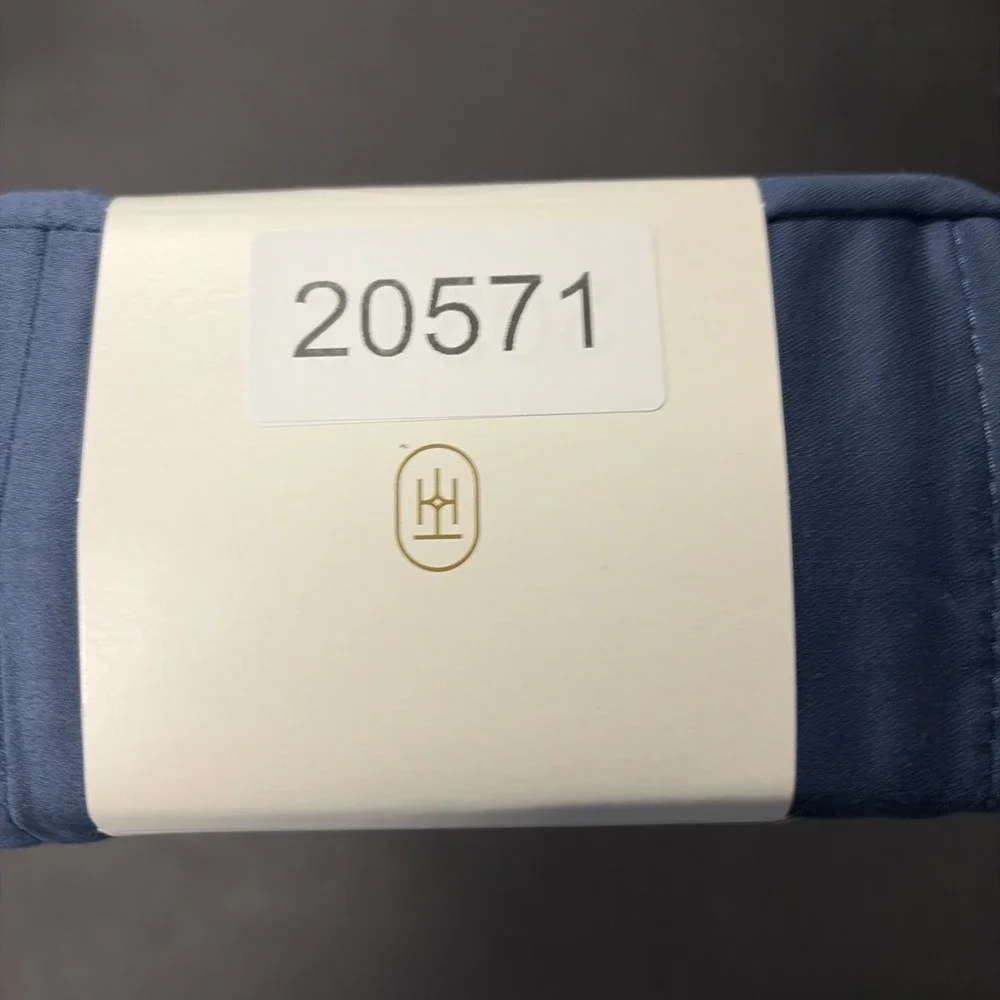 Threshold Performance Cotton Sateen QUEEN Flat Sheet Blue 400 TC Smooth 20571